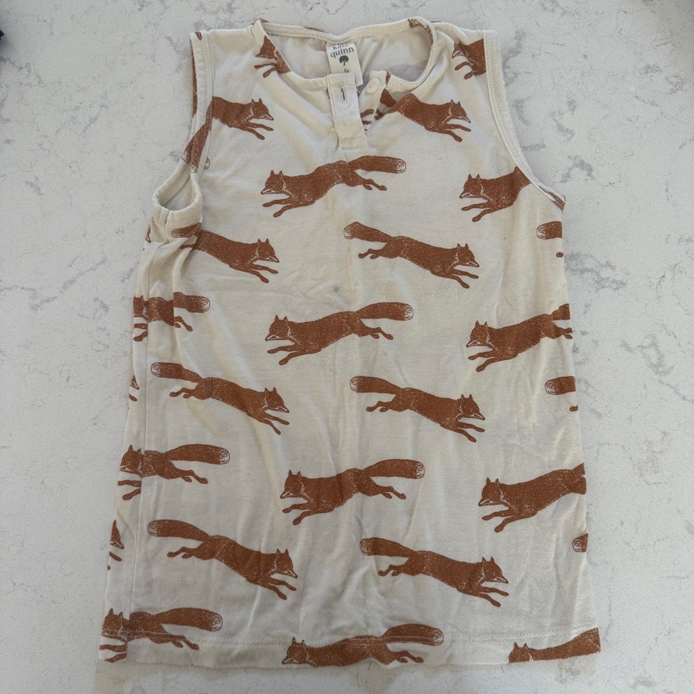 Kate Quinn Fox Print Tank, 5T